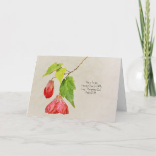 Melancholy Flowers and Scripture Art Note Card