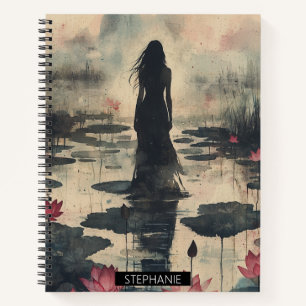 Melancholy Lotus Mist Watercolor (2) Notebook