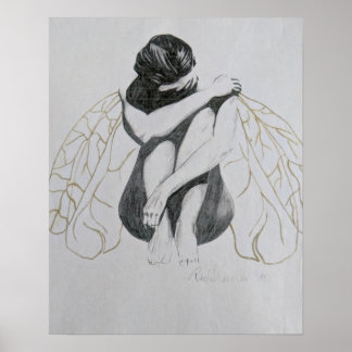 Melancholy, Sadness, Depression, Fairy, Fairy art Poster