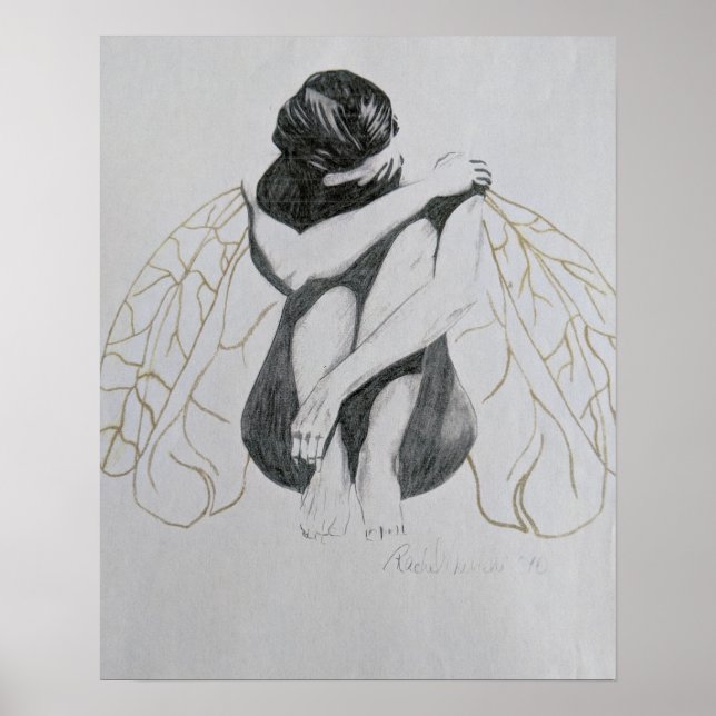 Melancholy, Sadness, Depression, Fairy, Fairy art Poster (Front)