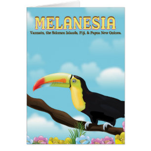 Melanesia Toucan travel poster