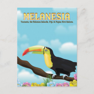Melanesia Toucan travel poster Postcard
