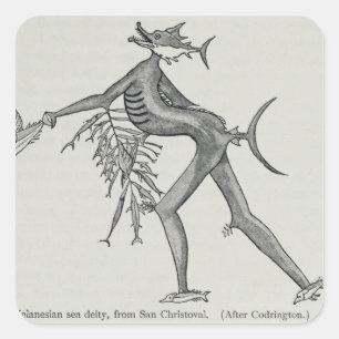 Melanesian sea deity from The History of Square Sticker