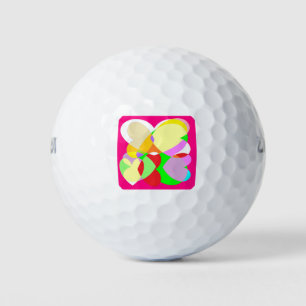 melange together golf balls