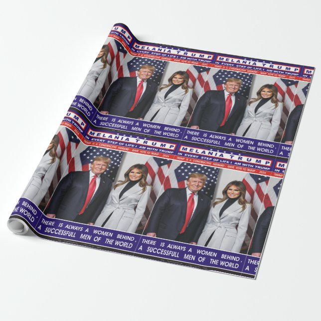 MELANIA GIFT WRAPPING ROLL WRAPPING PAPER (Unrolled)