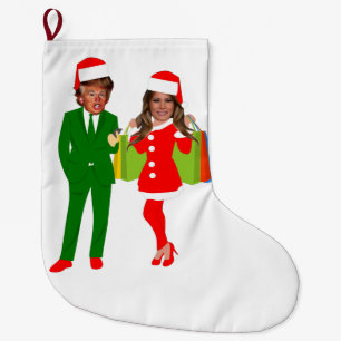 melania santa trump large christmas stocking