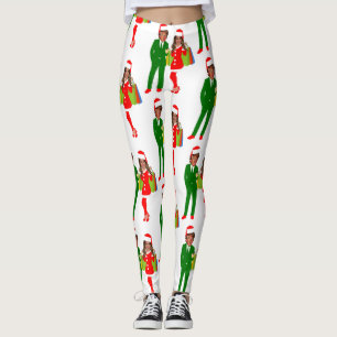 melania santa trump leggings