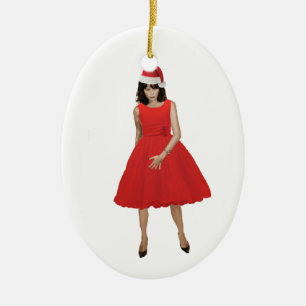 MELANIA, the christmas TRAMP Ceramic Tree Decoration
