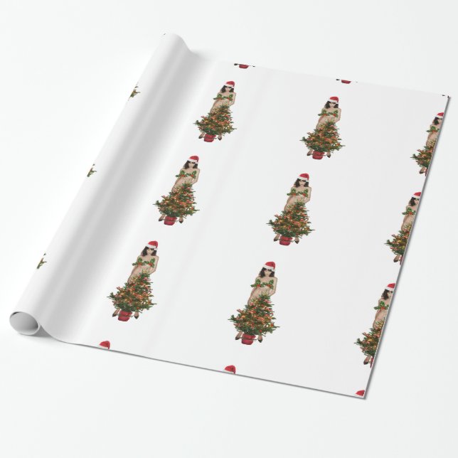 MELANIA, the christmas TRAMP Wrapping Paper (Unrolled)