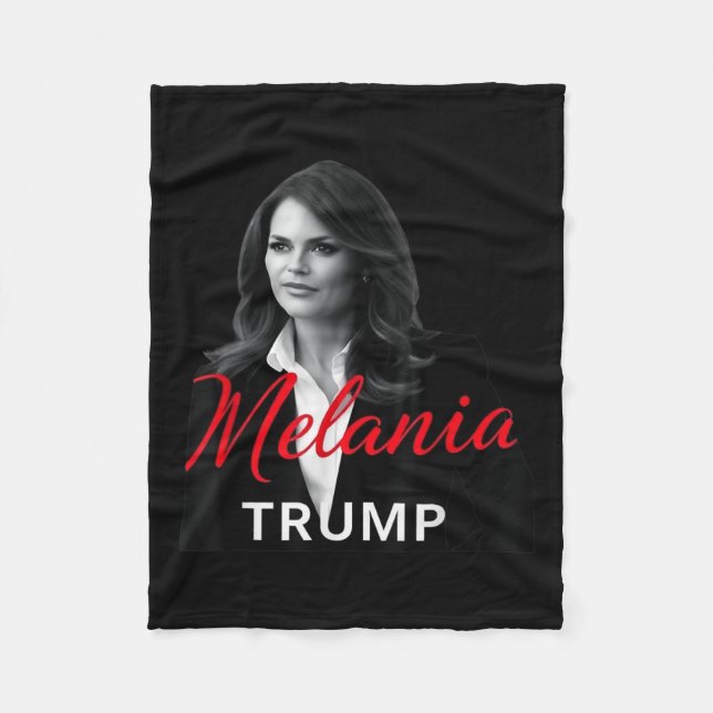 Melania Trump 2025 First Lady Inauguration Photo  Fleece Blanket (Front)