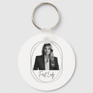 Melania Trump 2025 First Lady Inauguration Photo M Key Ring