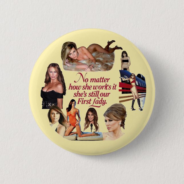 Melania Trump 6 Cm Round Badge (Front)