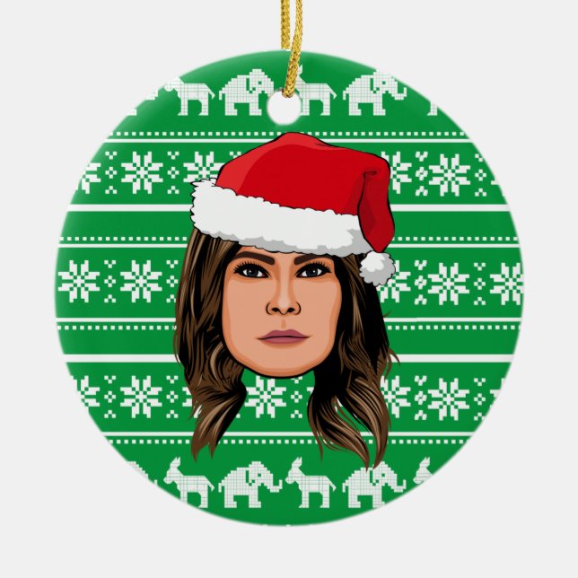 MELANIA TRUMP Christmas Ceramic Tree Decoration (Front)