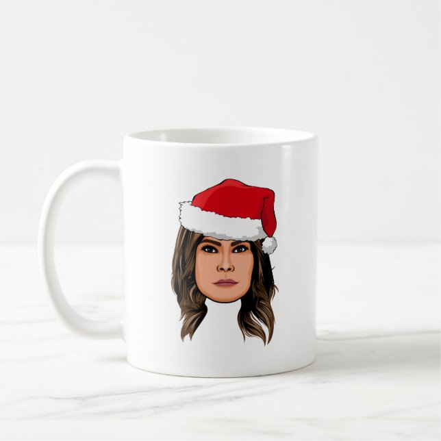 MELANIA TRUMP Christmas Coffee Mug (Left)