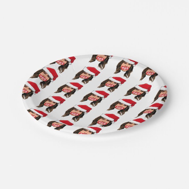 MELANIA TRUMP Christmas Paper Plate (Angled)