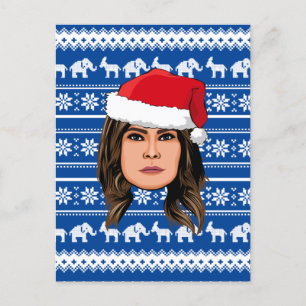 MELANIA TRUMP Christmas Postcard