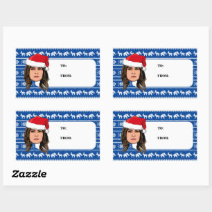 MELANIA TRUMP Christmas Rectangular Sticker