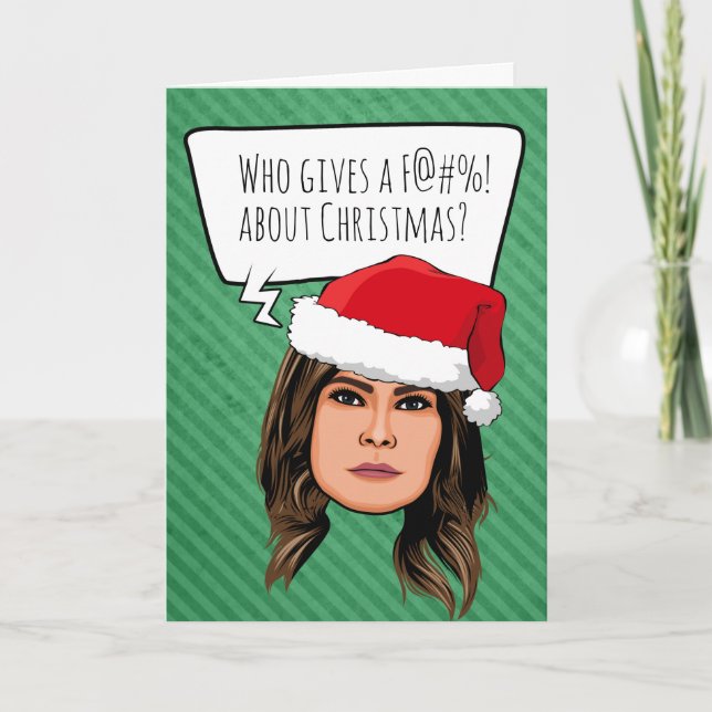 Melania Trump Christmas: Who cares Card (Front)