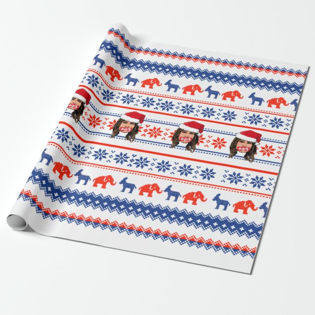 MELANIA TRUMP Christmas Wrapping Paper (Unrolled)