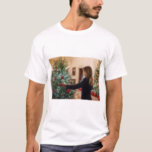 Melania Trump Decorating Christmas Tree T-Shirt