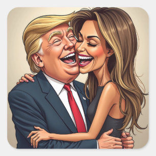 Melania Trump , Donald Trump Square Sticker