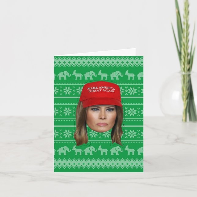 Melania Trump MAGA Christmas Card (Front)