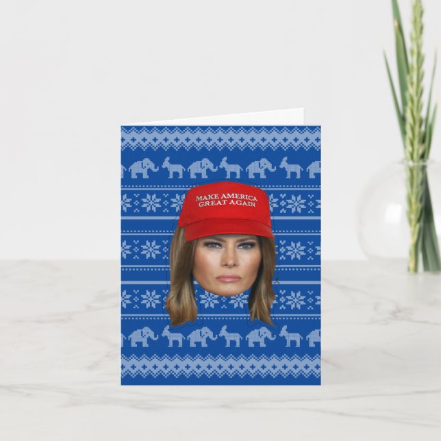 Melania Trump MAGA Christmas Card (Front)