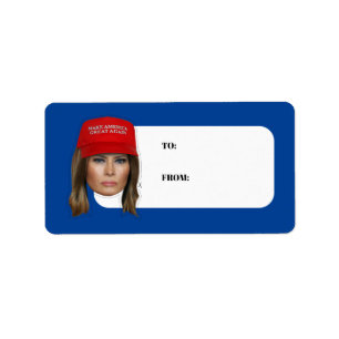 Melania Trump MAGA Christmas Label