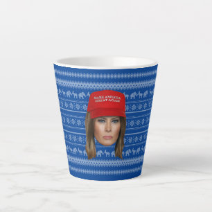 Melania Trump MAGA Christmas Latte Mug