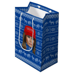 Melania Trump MAGA Christmas Medium Gift Bag