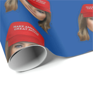 Melania Trump MAGA Christmas Wrapping Paper