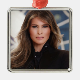 Melania Trump Official White House Photo Metal Tree Decoration
