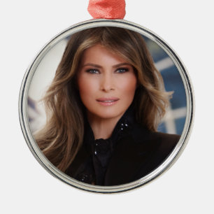 Melania Trump Official White House Photo Metal Tree Decoration