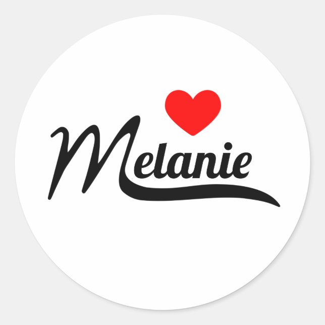 Melanie Classic Round Sticker (Front)