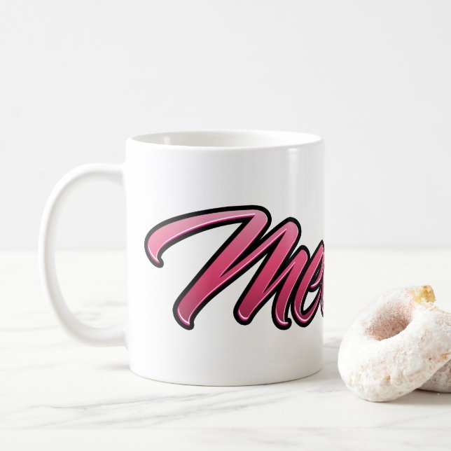 Melanie faded pink cup tea cup coffee cup (With Donut)