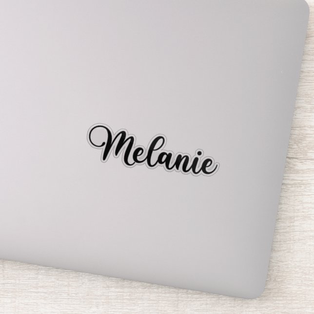 Melanie Name - Handwritten Calligraphy (Detail)