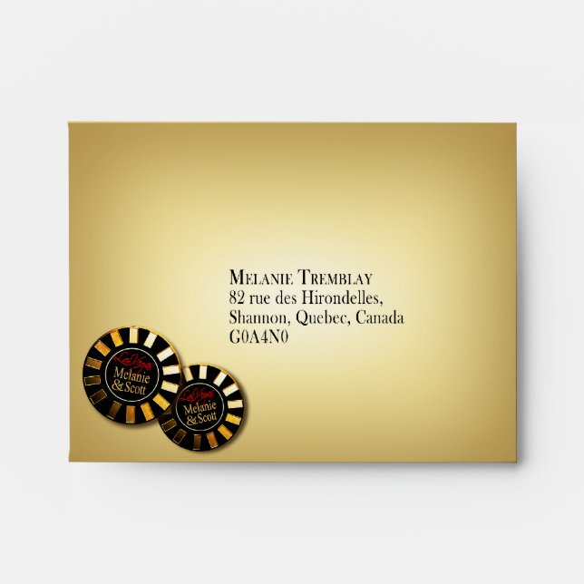 Melanie & Scott Las Vegas Deluxe | sand Envelopes (Front)