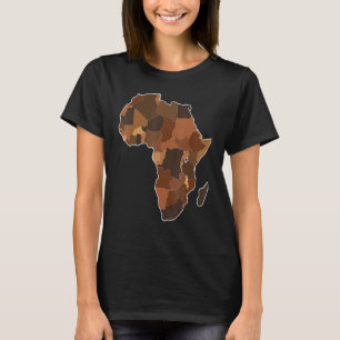 Melanin Africa Map African American Black History  T-Shirt