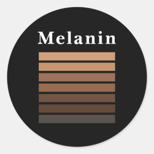 Melanin African American Black History Month Classic Round Sticker