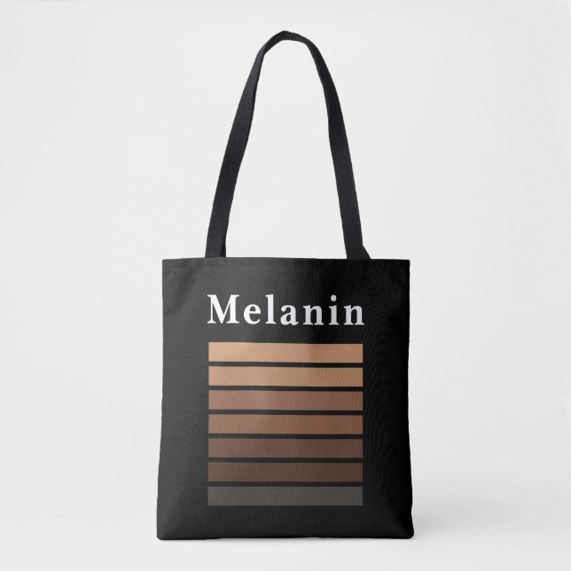 Melanin African American Black History Month Tote Bag (Front)