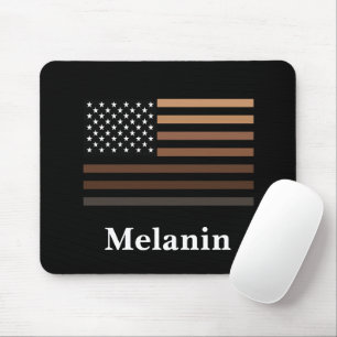 Melanin African American USA Flag Black History Mouse Mat