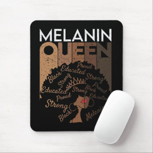 Melanin Afro Queen Word Art  Mouse Mat