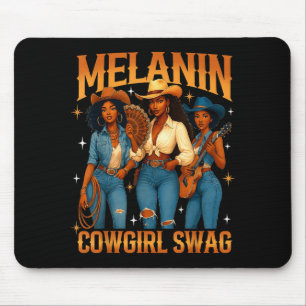 Melanin Black Cowgirl Magic Western Juneteenth Bla Mouse Mat