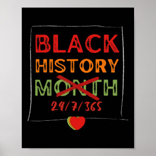 Melanin Black History Month 24 365 Pride Forever A Poster