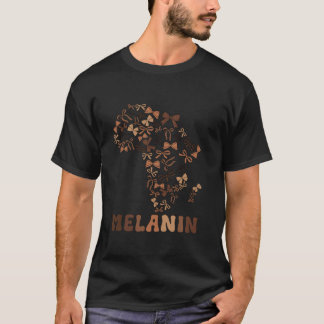 Melanin Black History Month Africa Map Coquettes B T-Shirt