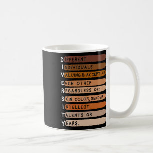 Melanin Black History Month Diversity Typography Coffee Mug