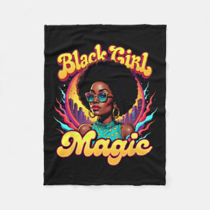 Melanin Black History Month Woman Black Girl Magic Fleece Blanket