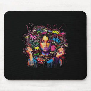 Melanin Black Woman Afro Culture Jazz Hip Hop Soul Mouse Mat