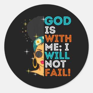 Melanin Black Women Christian Bible Scripture Psal Classic Round Sticker