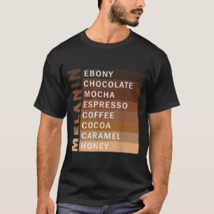 Melanin Black Women Poppin Brown Skin Black Girl M T-Shirt